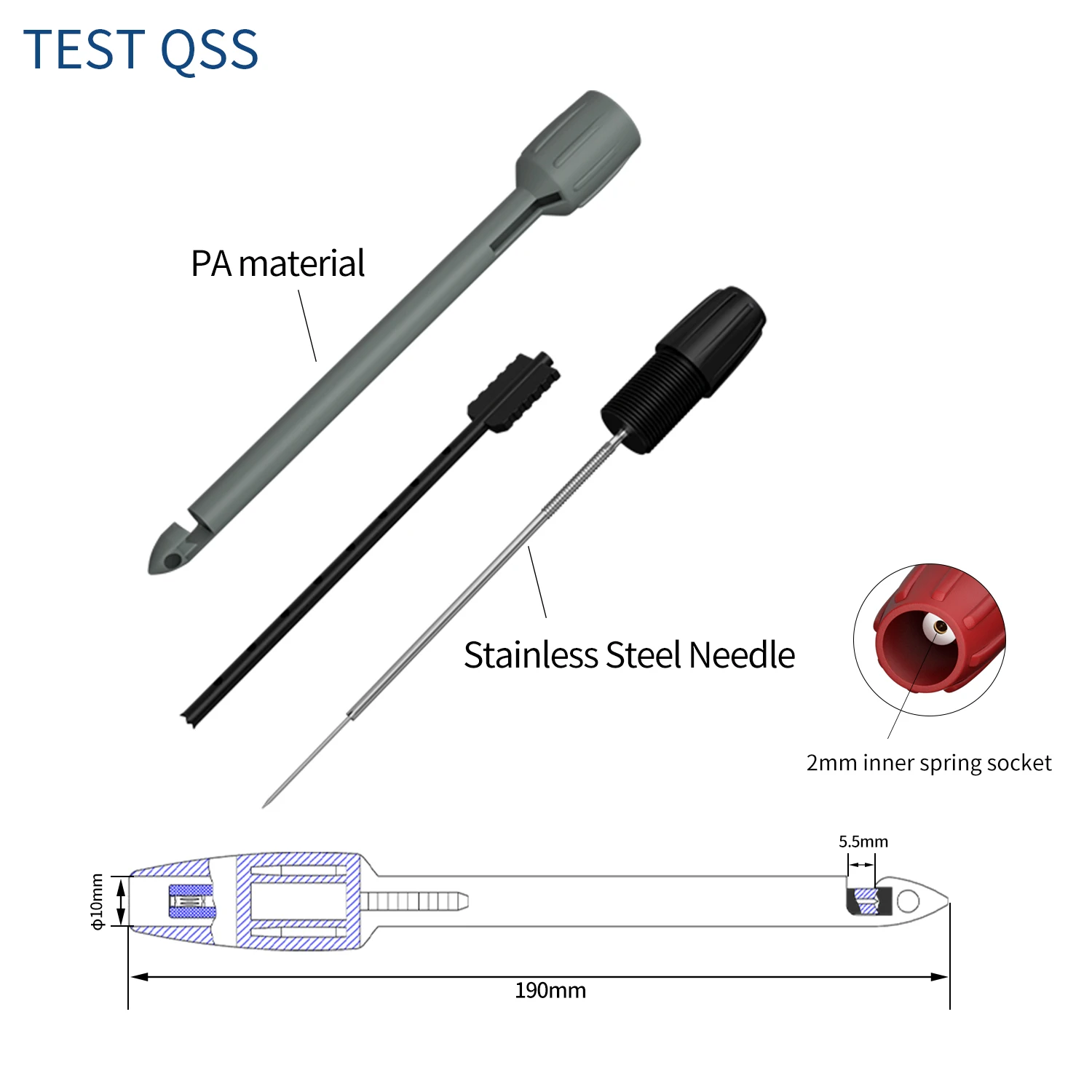 QSS multimeter meetsnoerset met vervangbare precisie scherpe sondes met lekdraad doorborende achtersonde Elektrisch gereedschap