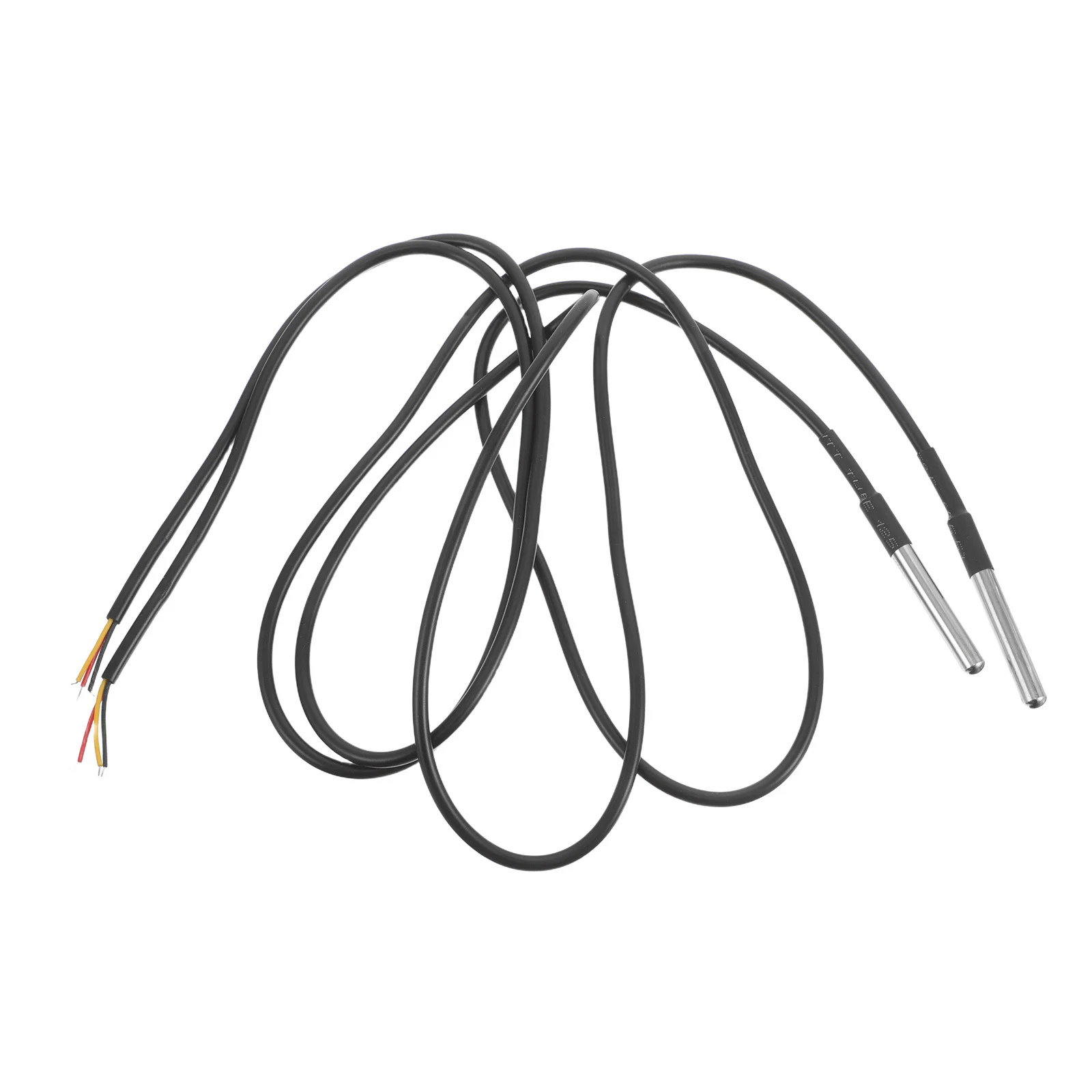 

2pcs Waterproof Temperature Sensor Probe Stainless Steel Accurate Humidity Monitoring For Agricultural Greenhouses Dual Head