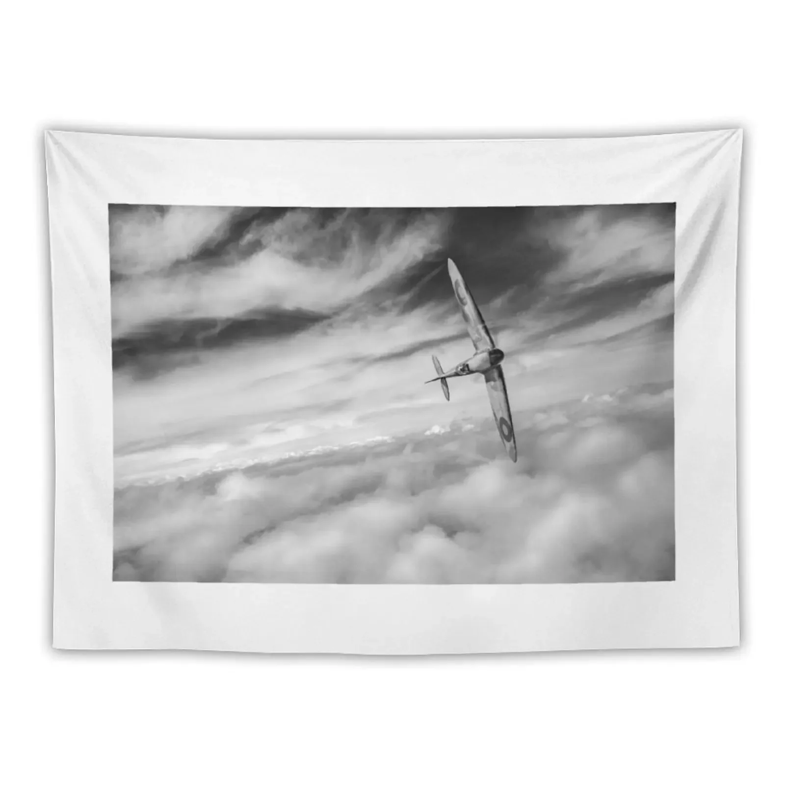 

Spitfire solo black and white version Tapestry Decoration For Bedroom Cute Decor Tapestry