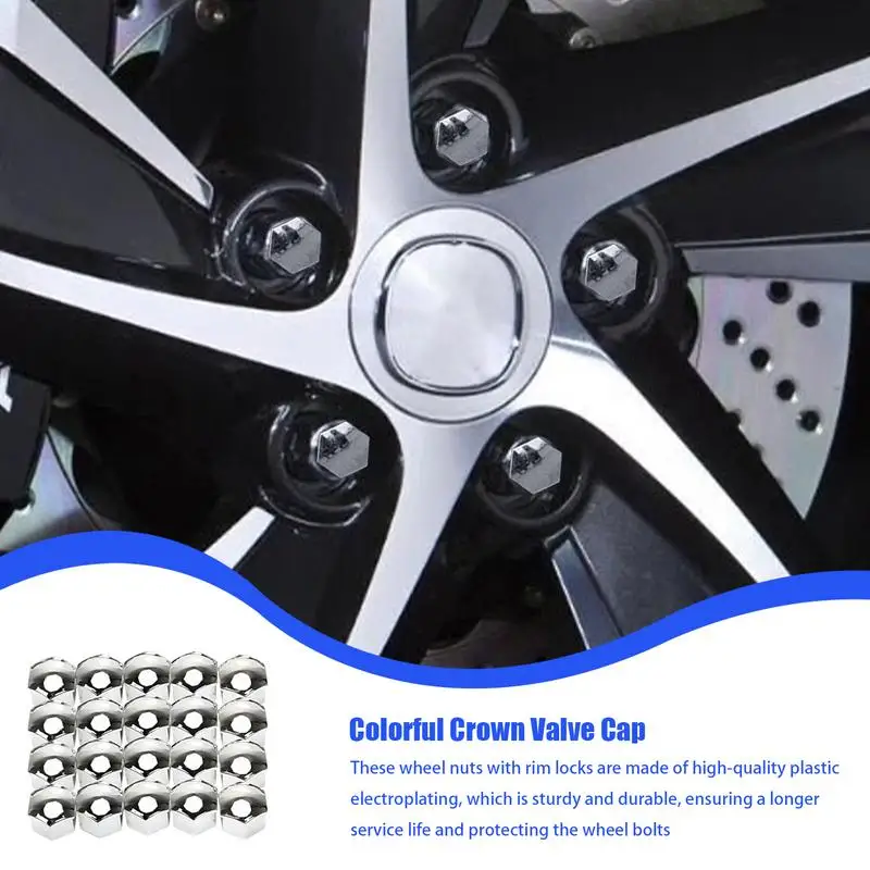 Nut Caps For Tires Wheel Bolt Nut Covers Caps Set 20 Pcs Tire Nut Covers With Removal Tool Replacement Dust Cover 17mm 19mm 21mm