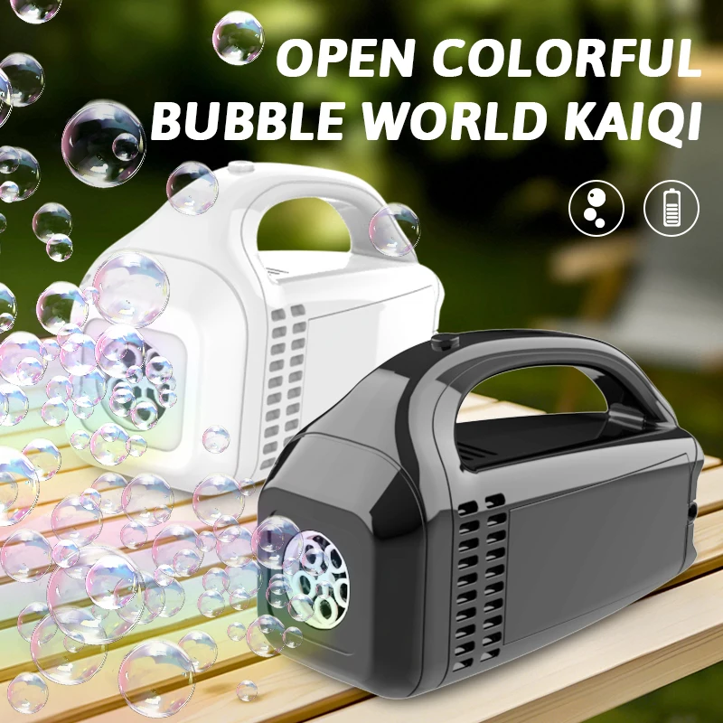 Children's lighting bubble machine toy boy and girl outdoor activities parent-child bubble machine without battery bubble water