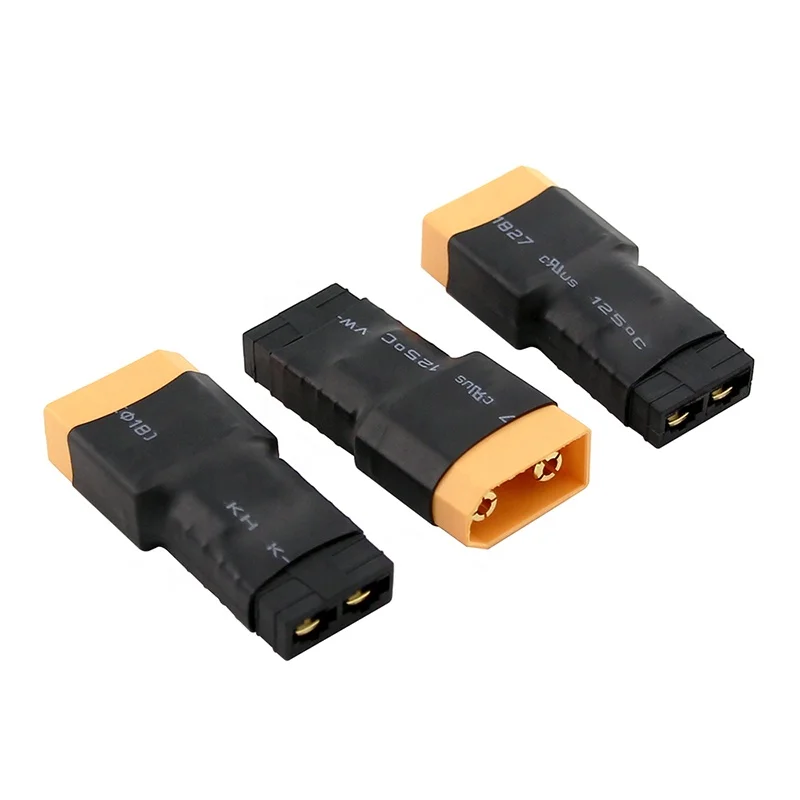 Adaptador Amass XT90 a TRX, conector macho hembra de plástico para Control de batería Lipo RC, piezas DIY para avión RC, 10 Uds.