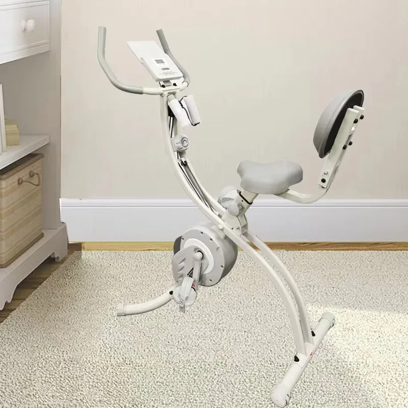 

Magnetic Control Exercise Bike - Folding Indoor Sports Equipment Home Fitness for Cardio Training & Muscle Toning