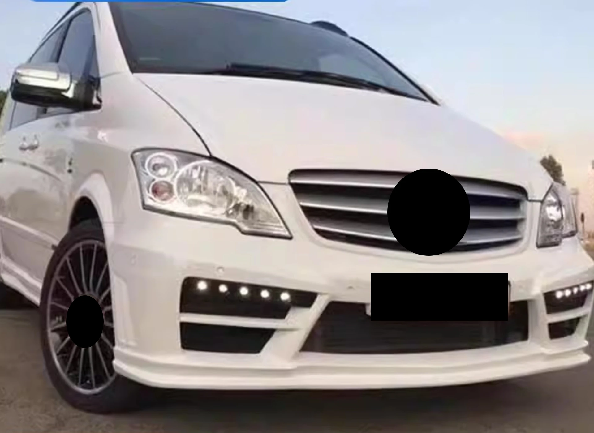 Front Rear Bumper Side Skirt Fender Grille for Mercedes Benz Vito W639 Viano 2011-2015 Modified New Style Body Kit