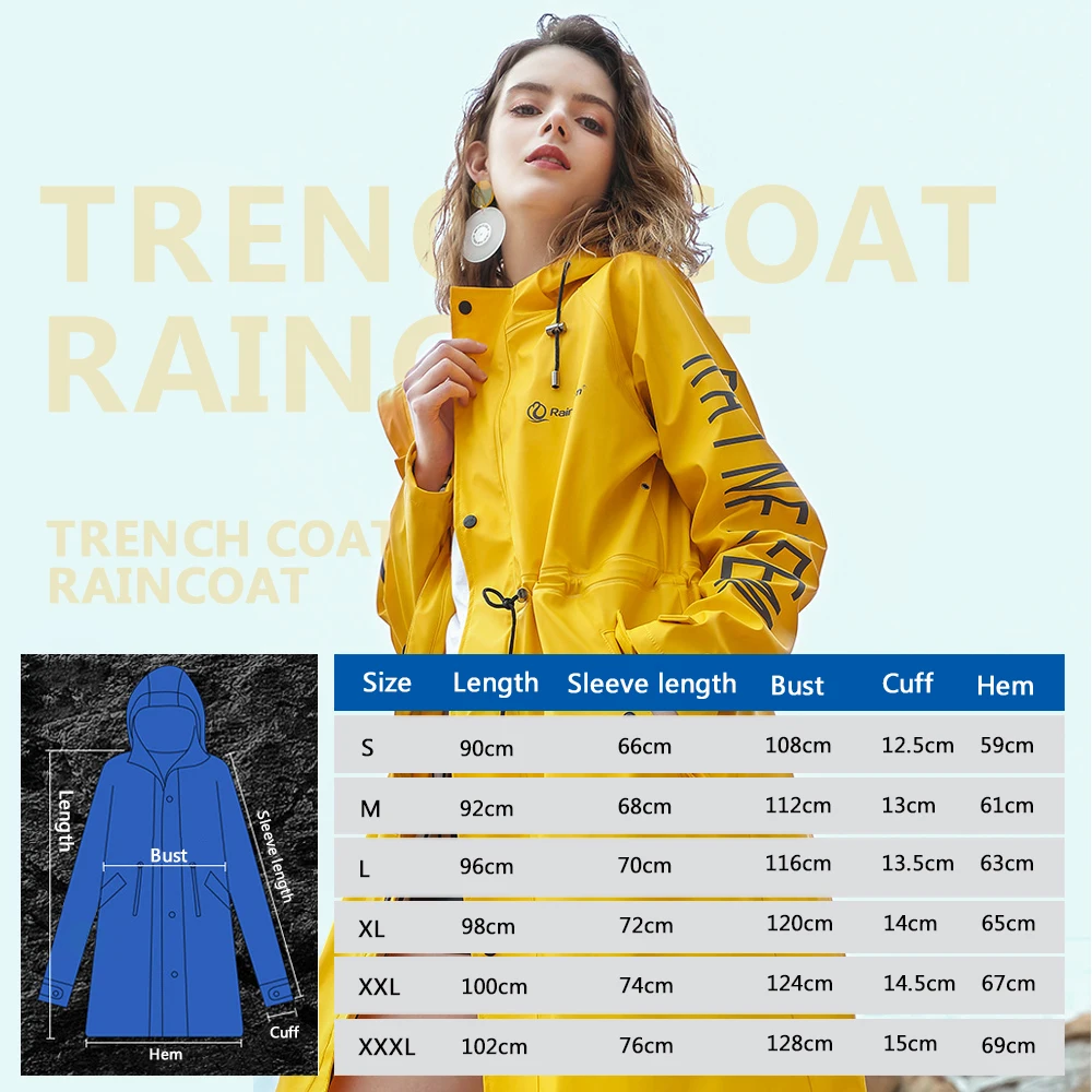 Waterproof Long Raincoat, Adul - Mens Fashion Poncho 评论和价格