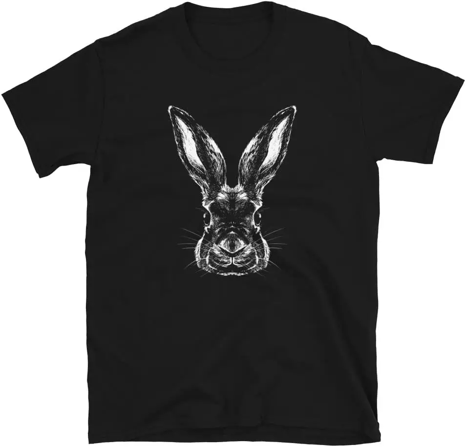 Monochrome Rabbit White Design Summer Trendy Classic Fit T-Shirt