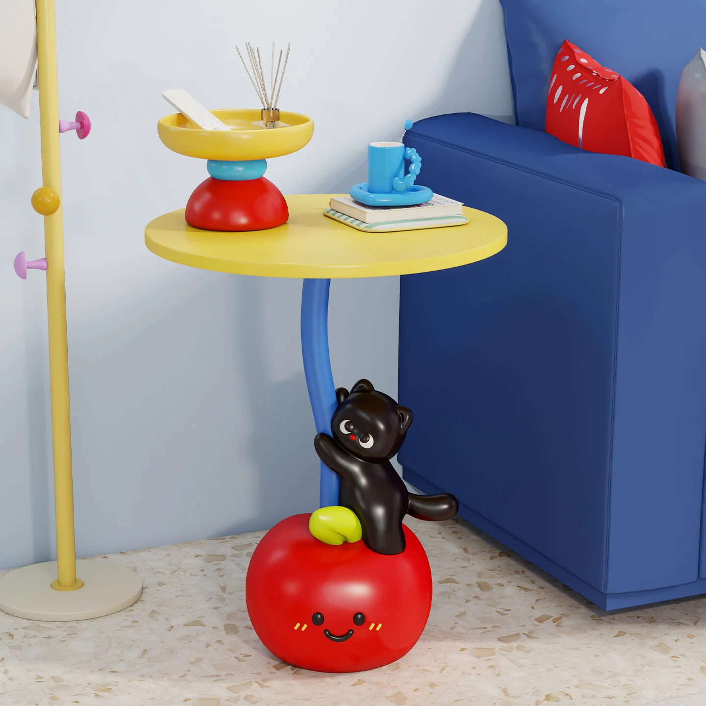 Dopamine side few creative living room sofa small round table cute cartoon shelf