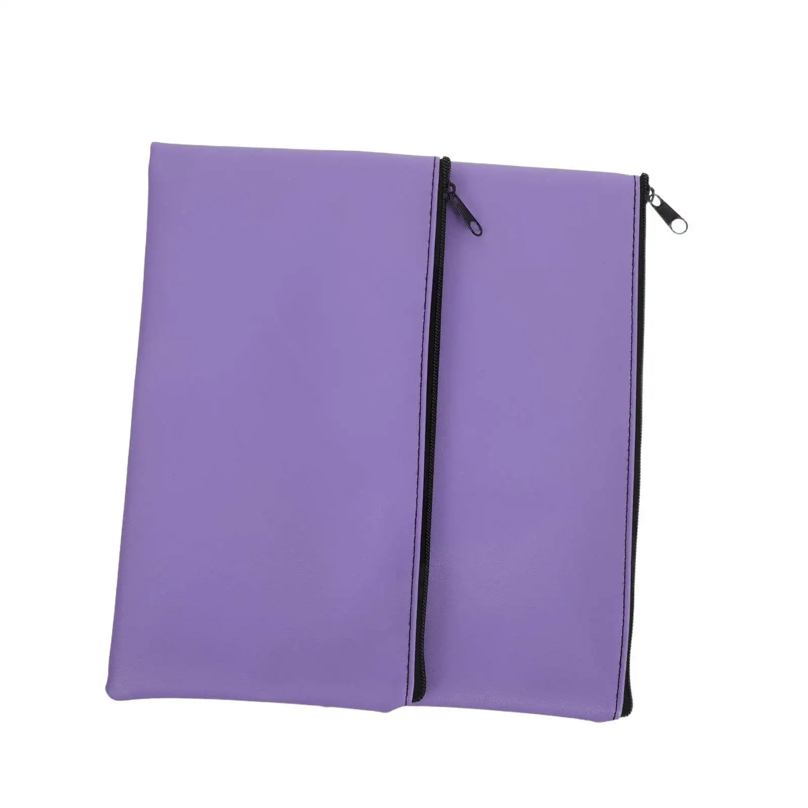 

2Pcs PU Money Pouch with Zipper Large Capacity Cash Wallet for Bills Checks Receipts Coins Invoices Stationery Travel