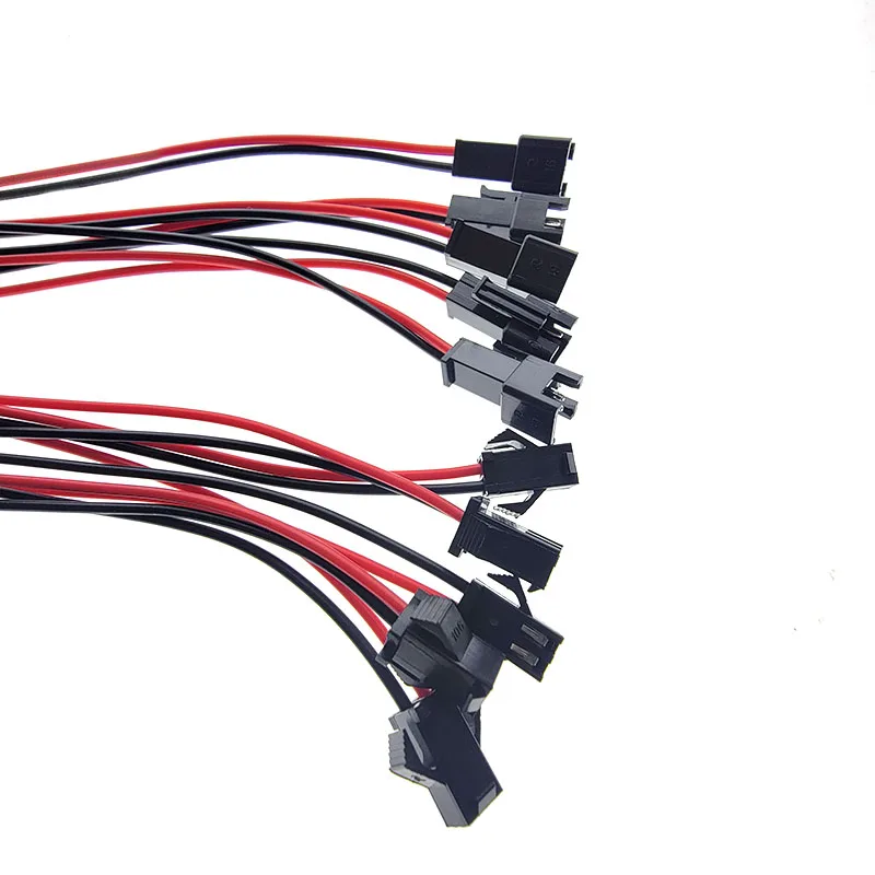 موصل سلك من ذكر إلى أنثى ، موصلات ليد ، JST طويلة ، SM 2P ، 3P ، 4P ، 5P ، 6P ، SM2P ، 100 ، 50 m 30 ، 5 أزواج