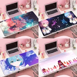 Re Zero Rem ilia Mousepad Speed Keyboard accessori da gioco Manga Mouse Pad Gamer tappetino in gomma tappeto Anime Full Gamer Pc Csgo Mouse