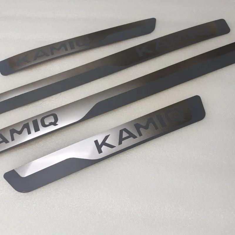 for Skoda KAMIQ 2018-2021 Car-styling Stainless Steel Scuff Plate/Door Sill Door Sill Scuff Plate Welcome Pedal