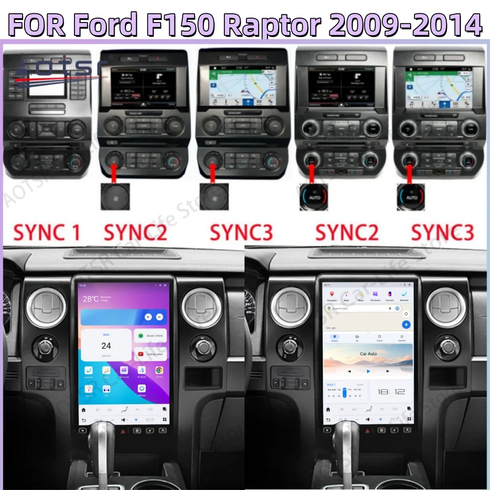 Multimedia Android 13 For Ford F150 2013~2014 GPS Navigation Auto Stereo Radio Carplay Mirror Link Smart Touch Screen Head Unit