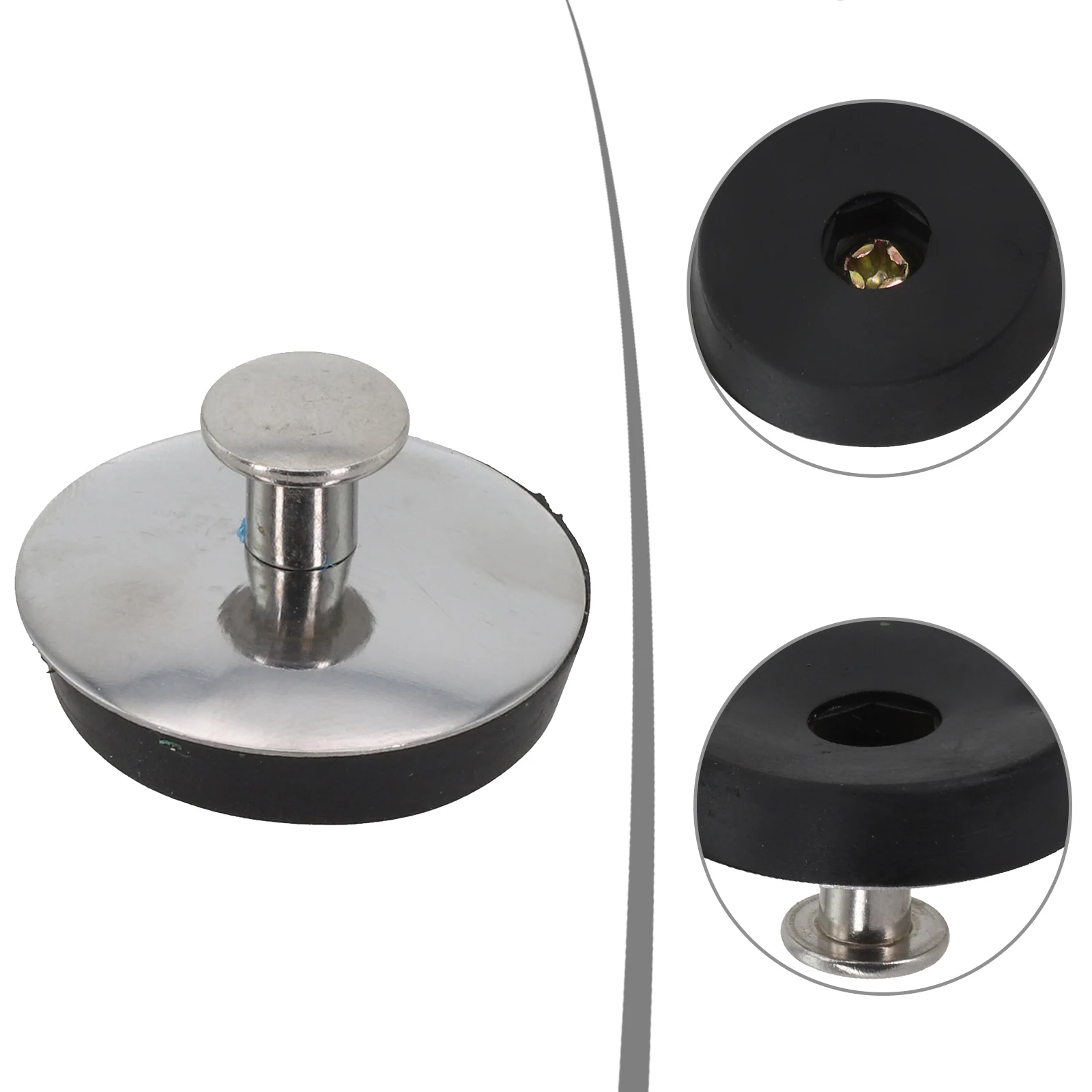 Stainless Steel Drain Stopper With Dual-Layer Rubber Contact For Washbasin Bathtub And Kitchen Sink Drain Applications