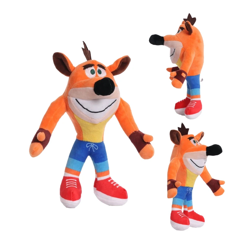 28cm Crash Bandicoot Cartoon Animal Plush Toy Aku Crash Soft Stuffed Doll Toys Children Birthday Christmas Gifts Home Cuadros