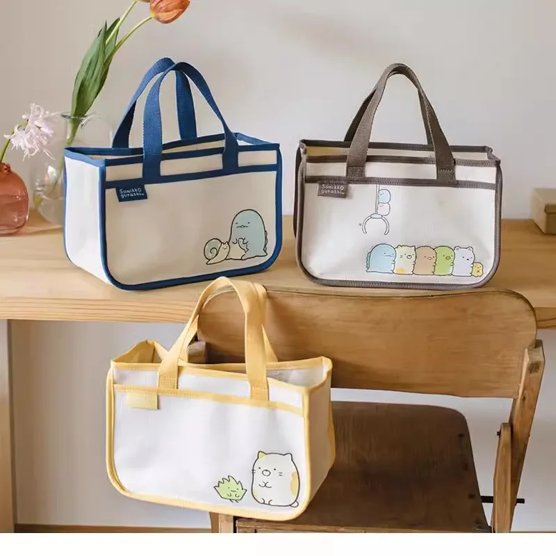 New Kawaii Cute Sumikko Gurashi Kids Canvas Handbags Woman Lunch Bags Tote Bag For Children