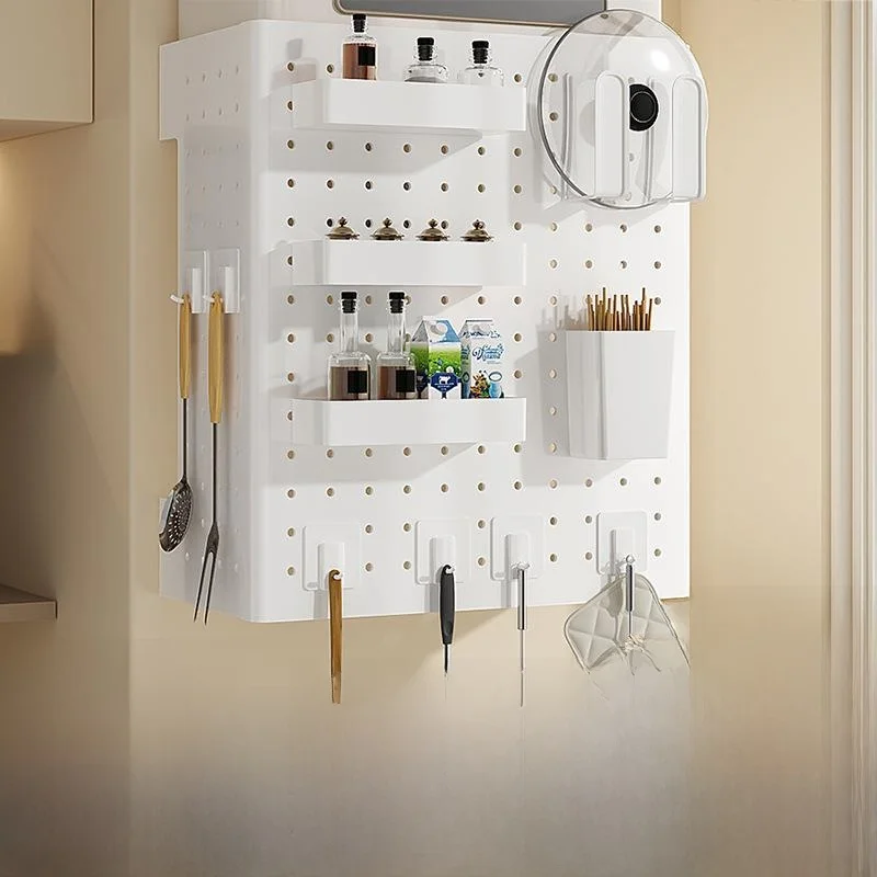 

Kitchen Wall Mounted Storage Rack Heater Cover Hole Board Gas Pipe Concealment Boiler Stove Placement Shelf Cooking Utensil