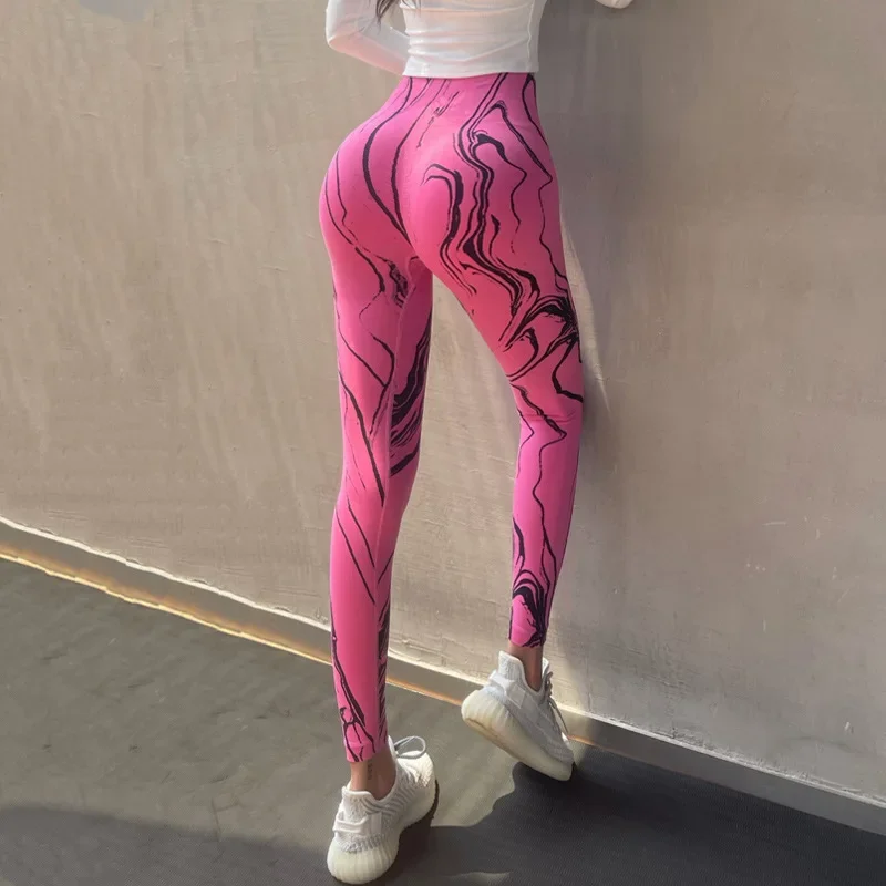 Leggings de Fitness sans couture pour femmes, collants de sport, d\'entraînement, de gymnastique, de Yoga, taille haute, Push-Up, pantalons de course