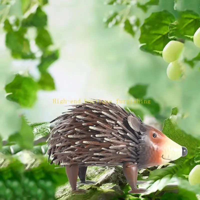 

L9NB Metal Hedgehog Yard Art, Outdoor Decoration Sculpture, Iron Metal Figurine Unique Ornaments for Creative Garden Styling