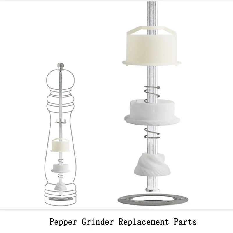 Salt & Pepper Mill Grinder Mechanism Turning Kit Replacement Parts 5in 8in 10in Grinder Accessories