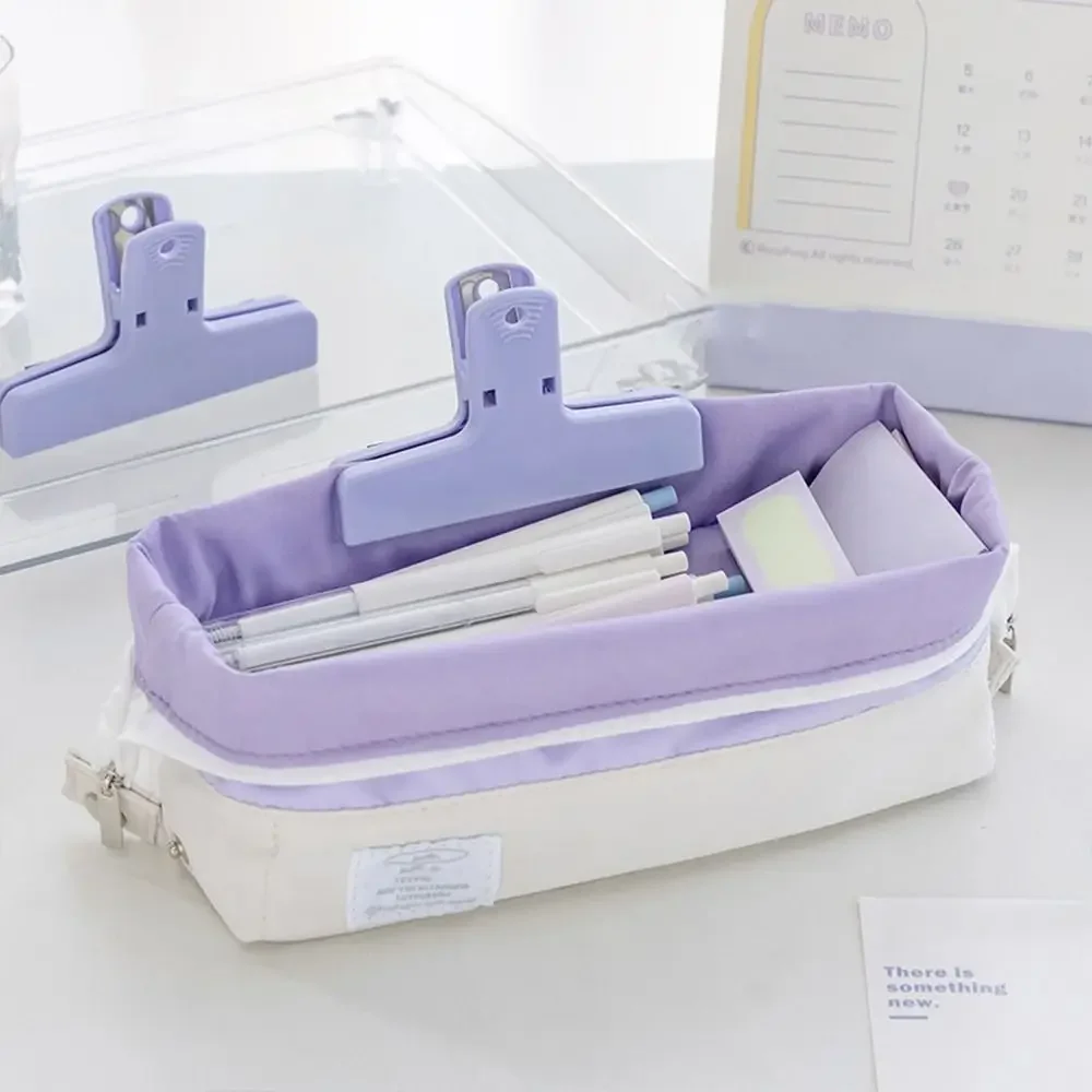 10 ألوان لون الحلوى ملف تذكرة كليب لطيف حساب اليد تخزين امتصاص المغناطيسي مشبك ذيل طويل مكتب والأدوات المدرسية الموثق #4