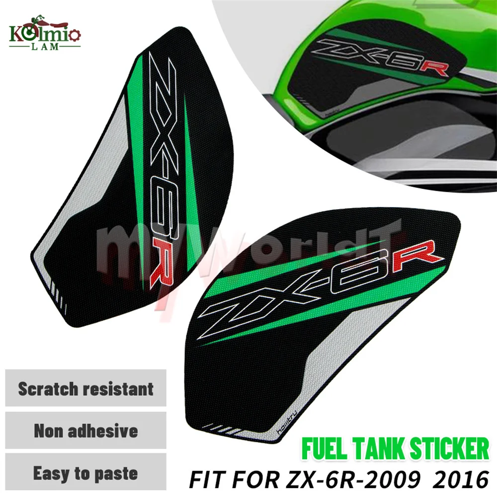 

Fit For Kawasaki Ninja 636 ZX6R 2009 - 2018 Sticker Anti Slip Fuel Tank Pad Side Knee Traction Decal ZX-6R ZX 6R ZXZ636