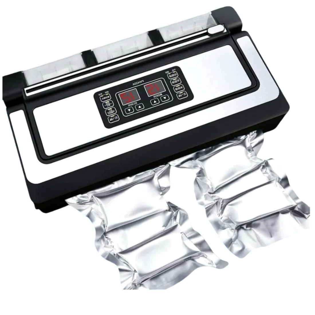 Small Kitchen Vacuum Sealer Machine Electric Food Vacuum Packer with EU Plug Free Gift Saver Bags Plastic Material