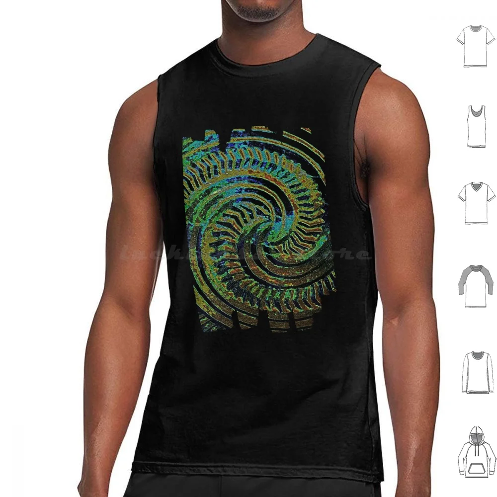 Aotearoa-Colourful Maori Design-New Zealand-Te Hoahoa Maori Tank Tops Print Cotton Aotearoa Paua Shell New Zealand Maori