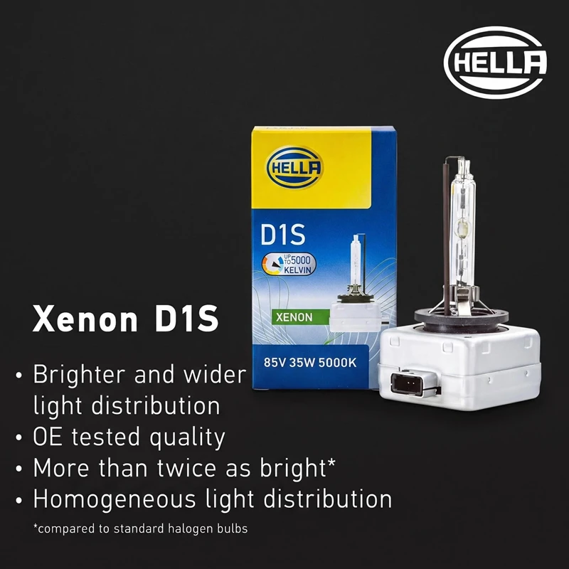 HELLA Xenon HID D1S D3S Standard Lamps Original Car Head Light 4300K 5000K 6000K Warm White Pair