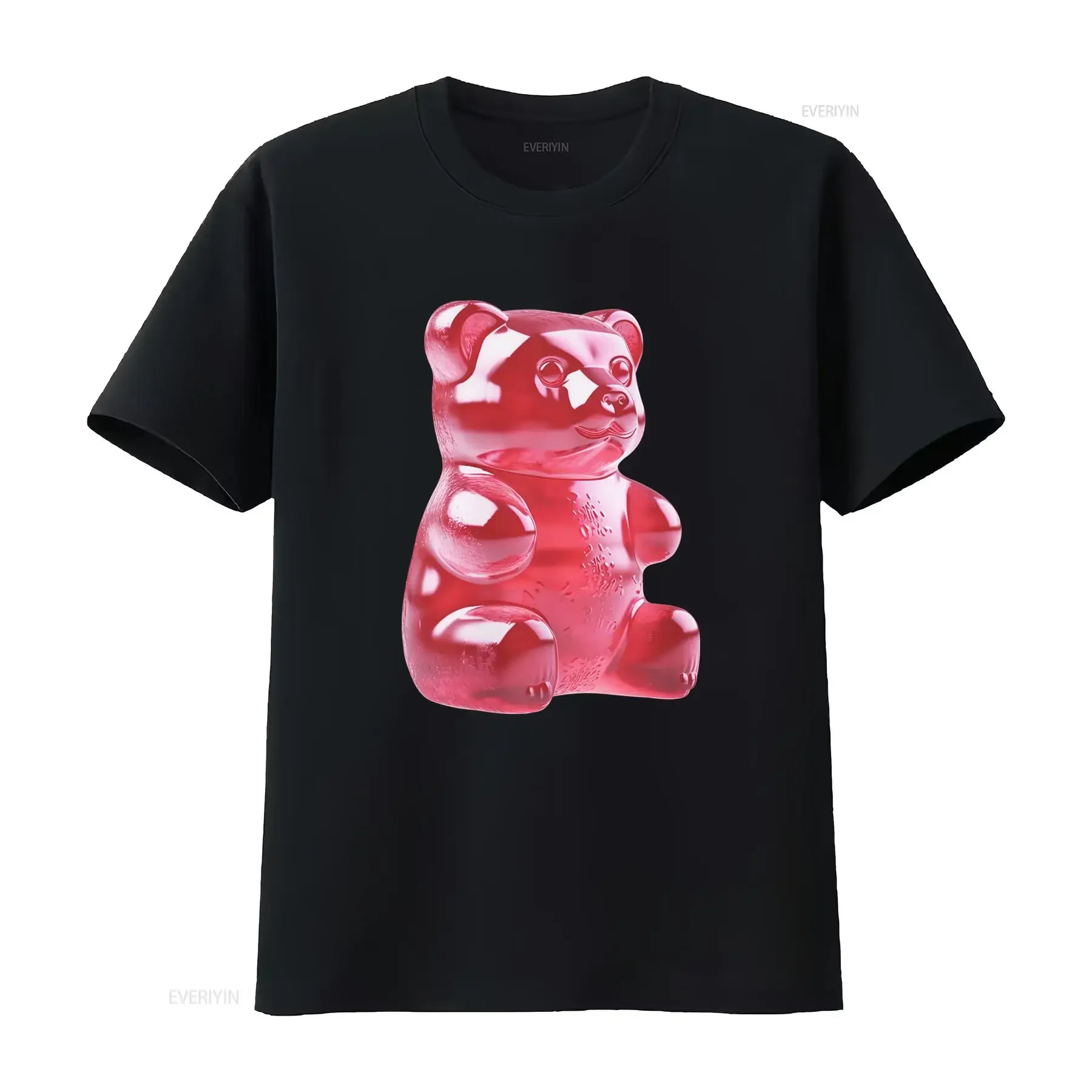 Camiseta GUMMY BEAR con diseño de caramelo estilo pop art, regalo para hombres, mujeres y adolescentes, para fiestas, vintage, lavada, elegante, versátil, cómoda, con gráfico