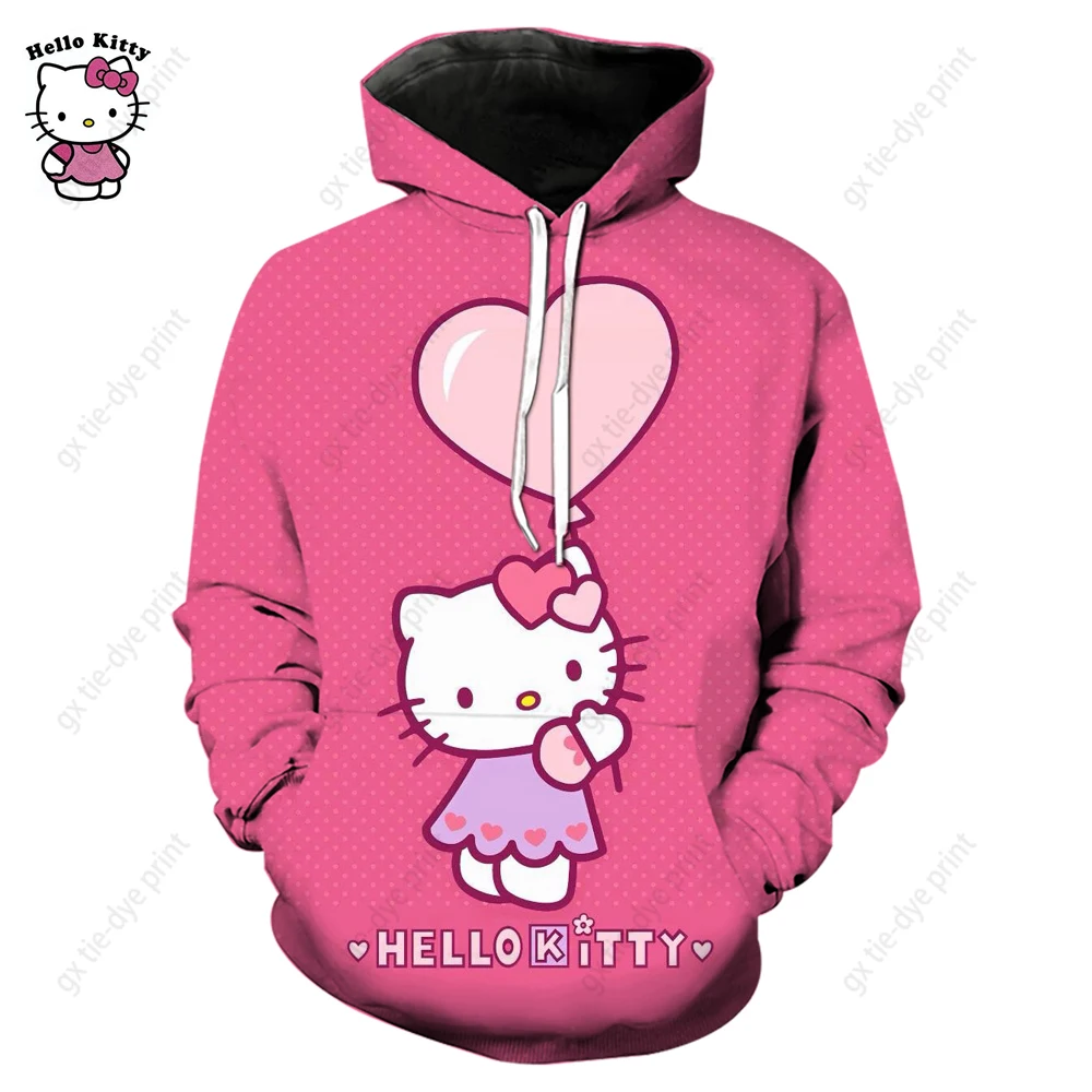 2025 جديد لطيف مرحبا كيتي ثلاثية الأبعاد هوديي البلوز امرأة الملابس Harajuku طويلة الأكمام قناع السترة بلوزات الرياضة هوديس #4