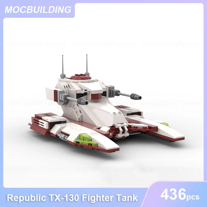 Republic TX-130 Saber-class Fighter Tank Model MOC Building Blocks DIY Assemble Bricks Collection Display Xmas Toys Gifts 436PCS