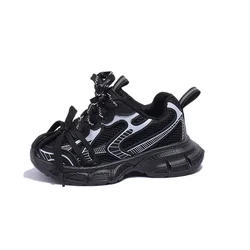 Zapatillas deportivas informales para niño y niña, zapatos transpirables de suela suave con gancho, para correr, primavera y otoño, 2023