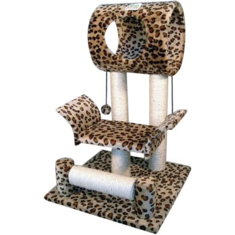 

Cat Tree Condo House, 18W x 17.5L x 28H Inches, Leopard