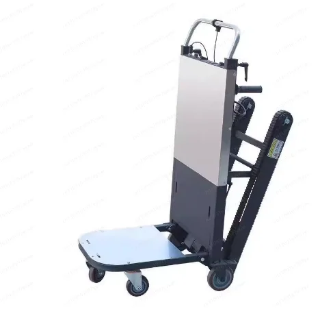 Carretilla Eléctrica para Subir Escaleras - Carretilla Plegable con Motor de 400W y Orugas de Goma para Transporte de Carga Pesada