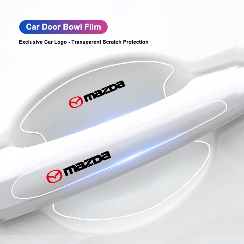 

8 шт. прозрачных защитных наклеек на ручки дверей автомобиля для Mazda 2, 6, 3, CX5, CX80, CX70, CX90, MX30, CX60, CX50, CX30, BT50, e-TPV, CX3