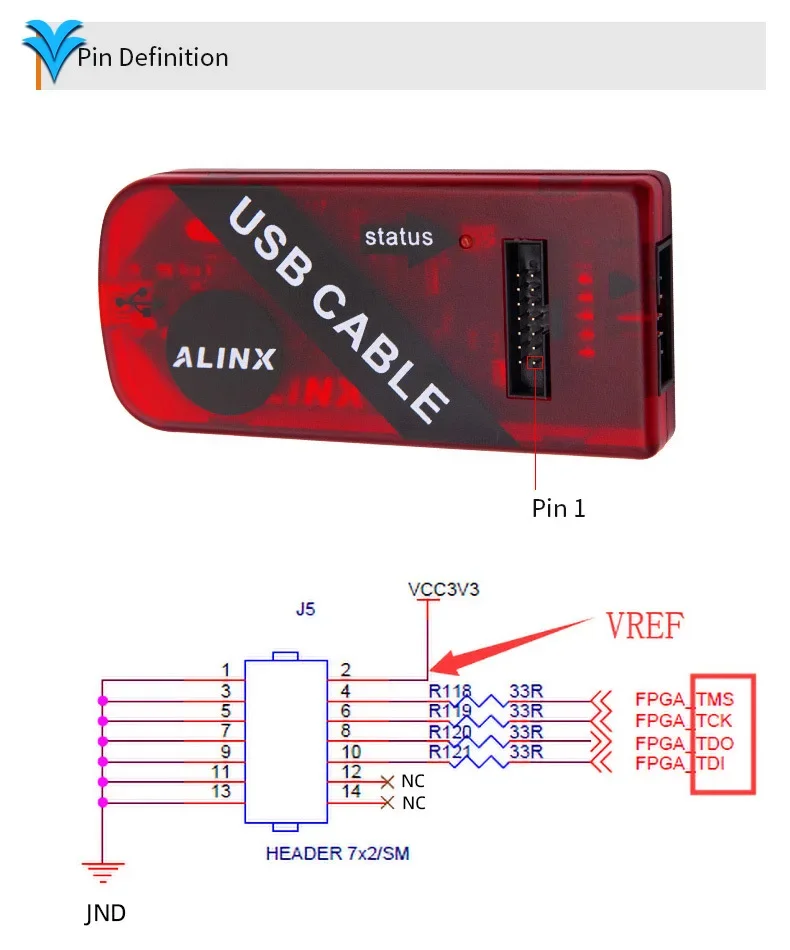 ALINX AL321: Platform Cable USB  Blaster for XILINX FPGA JTAG Program Download