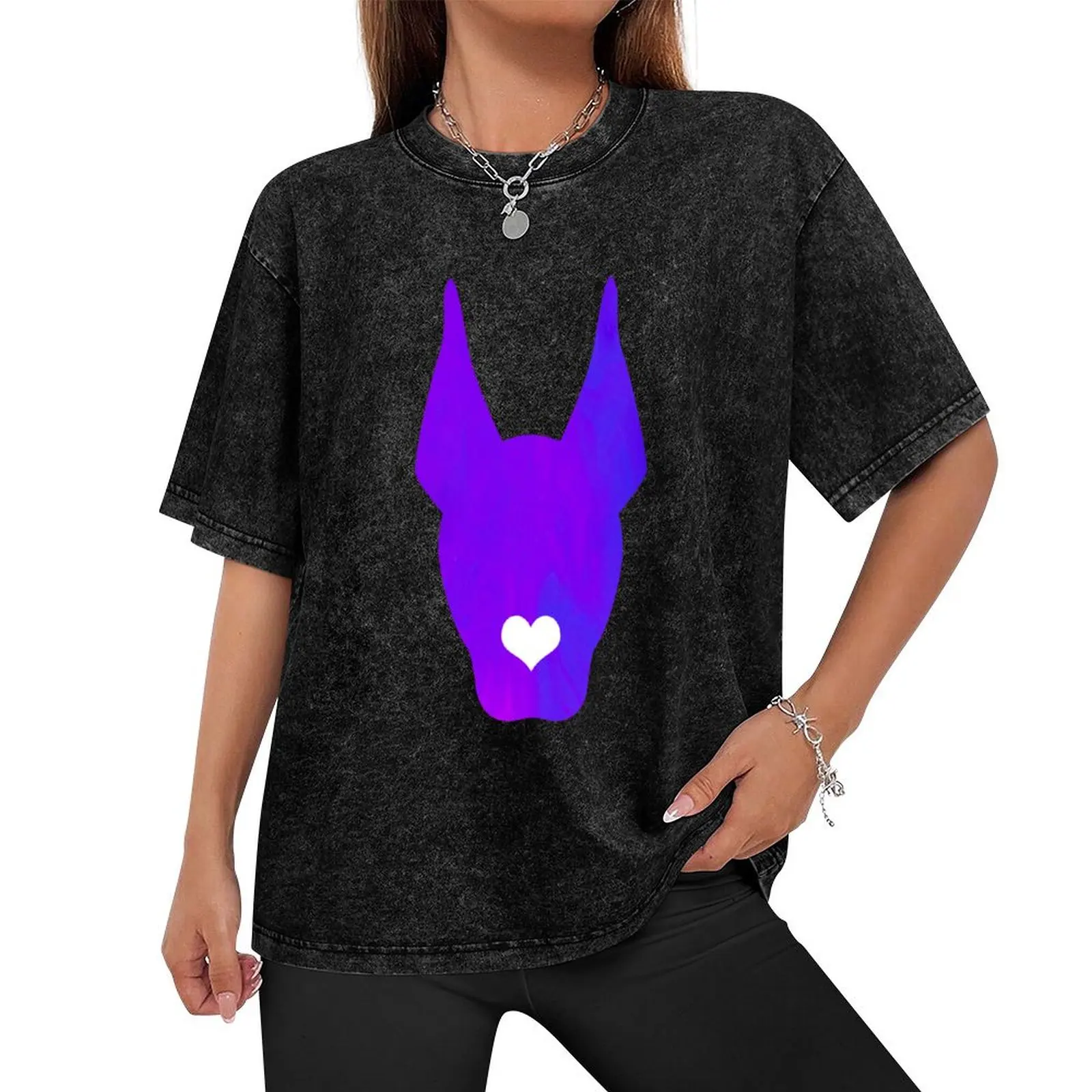 funny doberman pinscher heart dog watercolor T-Shirt football t shirt oversized graphic tee shirts graphic tee men clothes