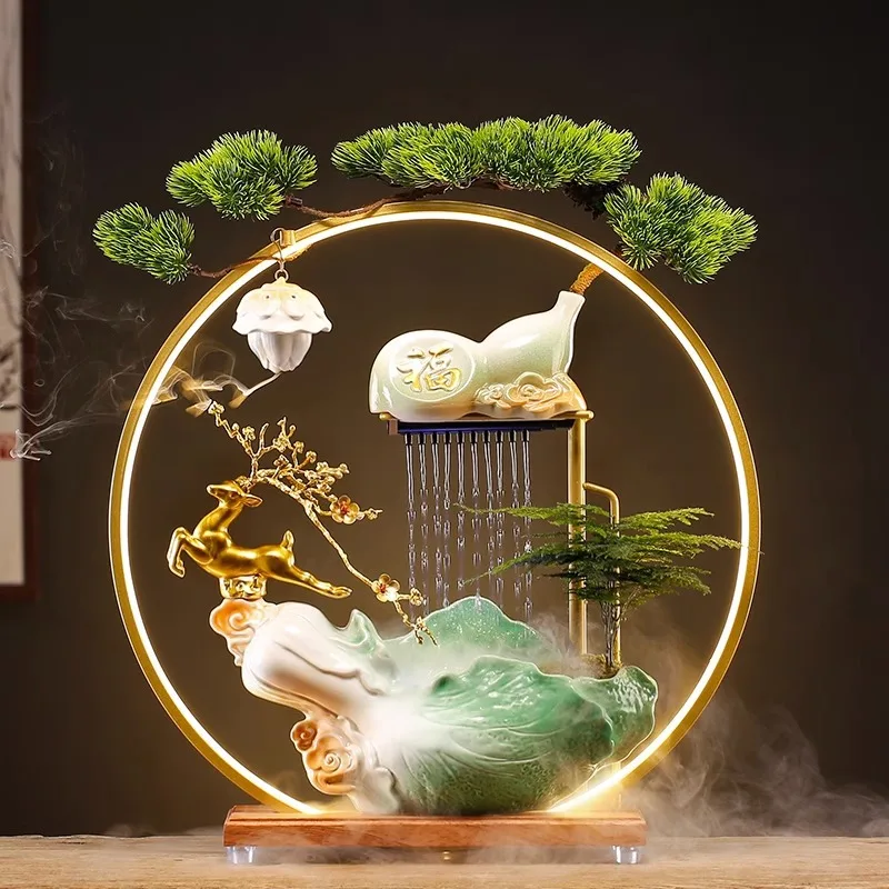 Flow ornament creative circulating water living room atomization decoration desktop opening housewarming gifts