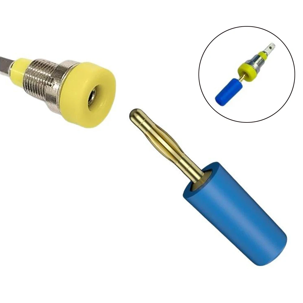 2mm Banana Plug Pure Copper Gold Plated Lantern Type Soldering 30Vac‑60Vdc Max 10A Test Connector Terminal for Test Lead 10PCS