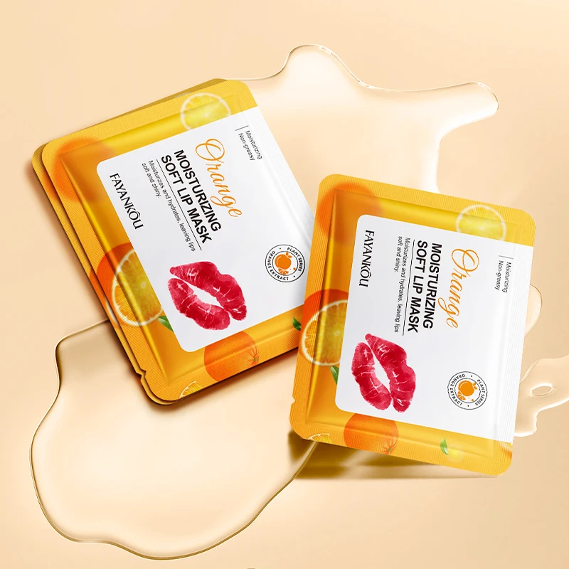 Maschera per labbra al collagene di cristallo di frutta Labbra idratanti Idratante Labbra carnose Labbra Picciate alla fragola Toppe per la cura della pelle R2E2