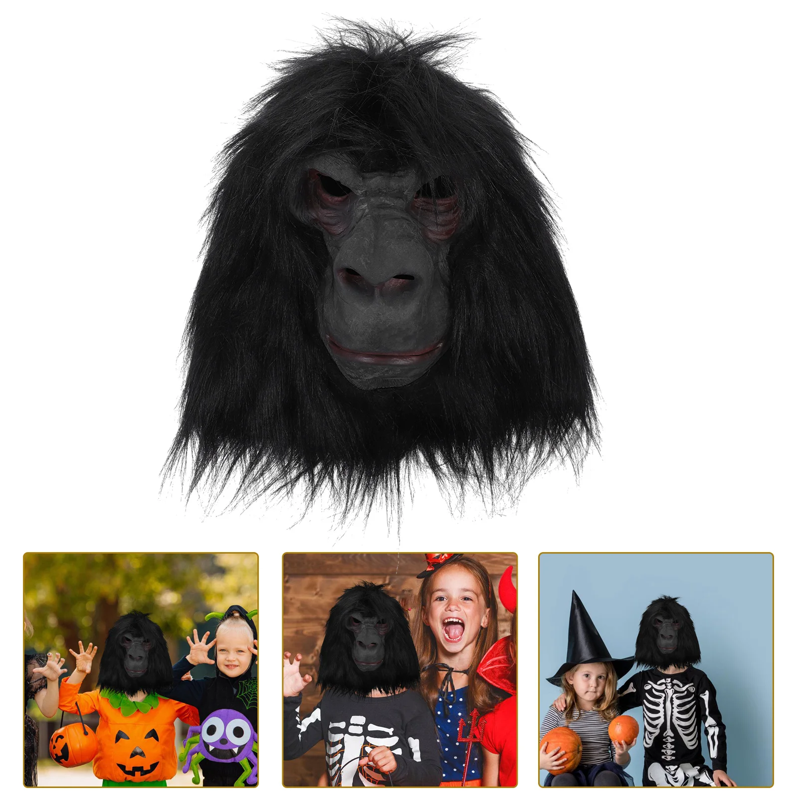 

Gorilla Mask The Creepy Halloween Animal Costume Accessories Cosplay Emulsion Demon Carnival Elder Dress up Cartoon Face Masks