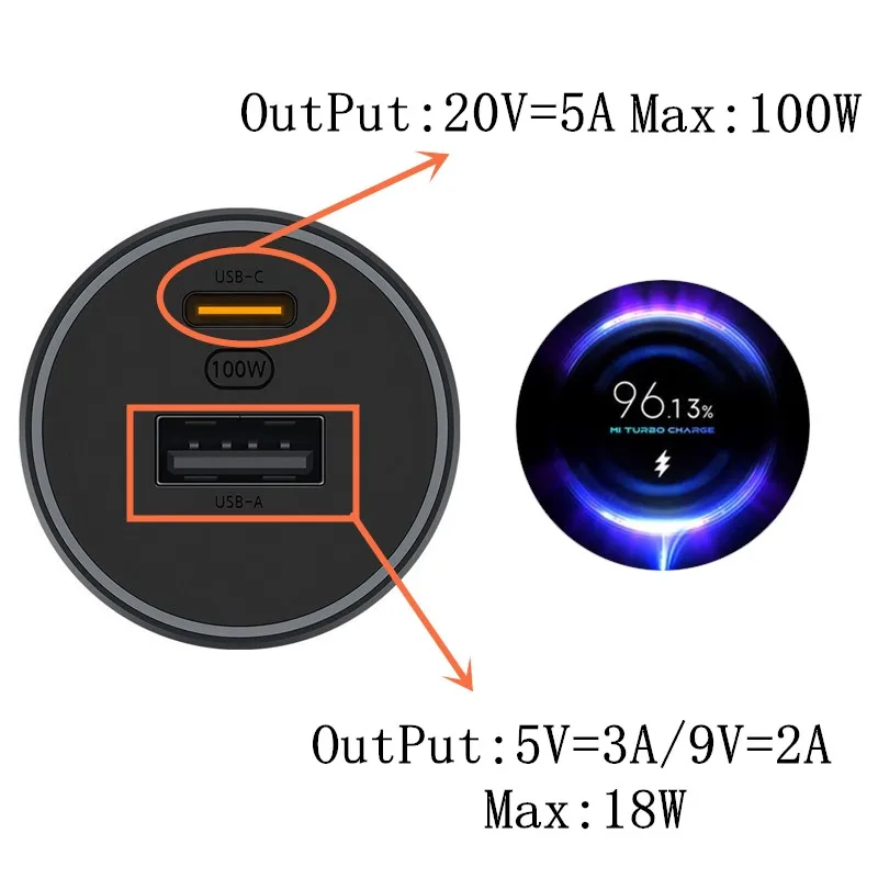 Original Xiaomi 100W Car Charger 1A1C Turbo Fast Charge Phone 67W Adapter For Mi 14 13T Redmi Note 13 12 11 10 Pro Poco X6 X5 F5