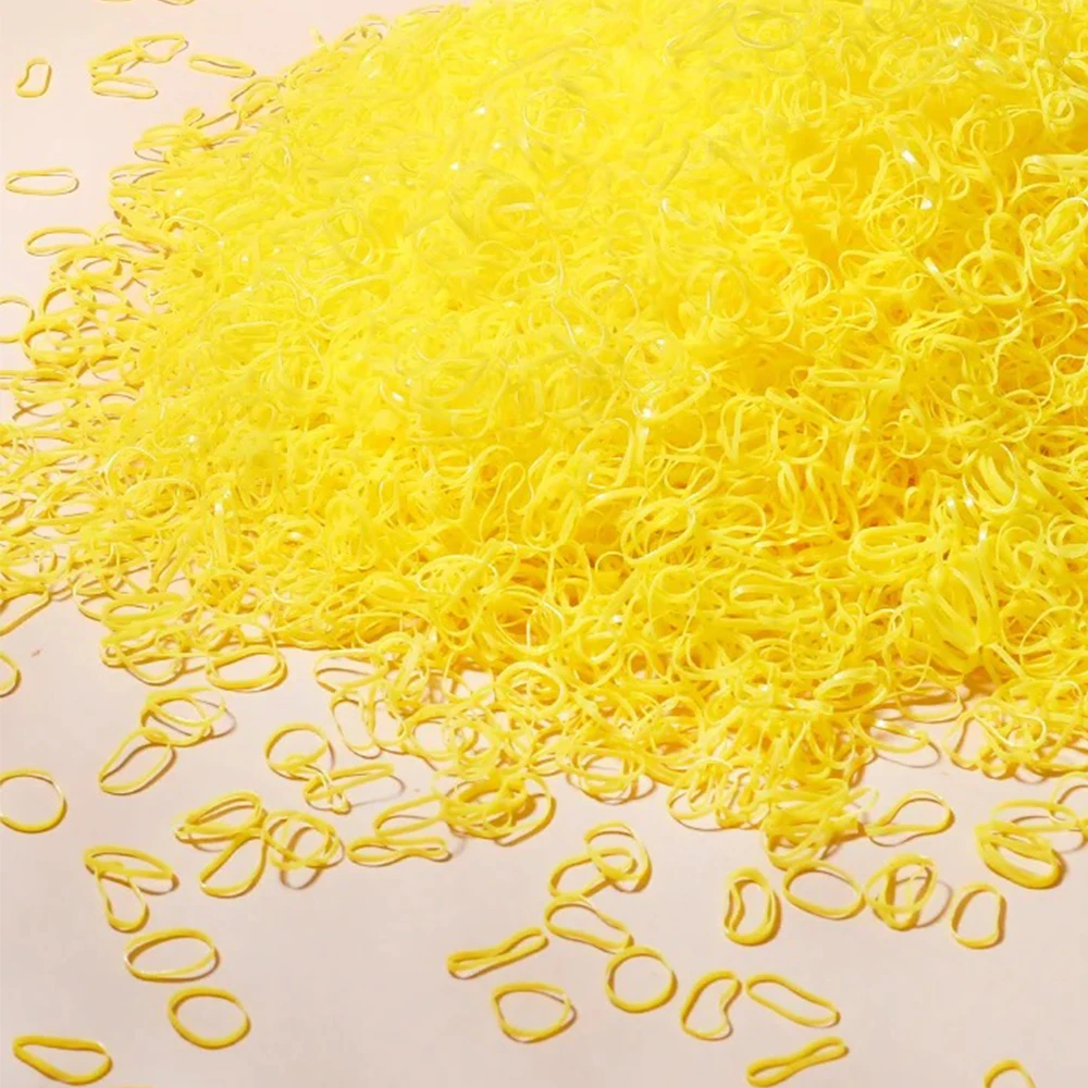 500/1000/2000 stücke Mädchen bunte Einweg Gummiband Haar gummis Stirnband Kinder Pferdes chwanz Halter Bänder Kinder Haarschmuck