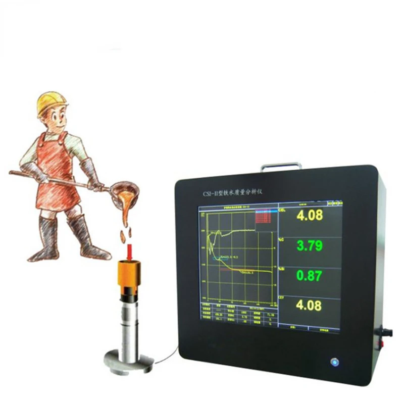 CSI-II intelligent touch screen molten iron carbon silicon rapid analyzer