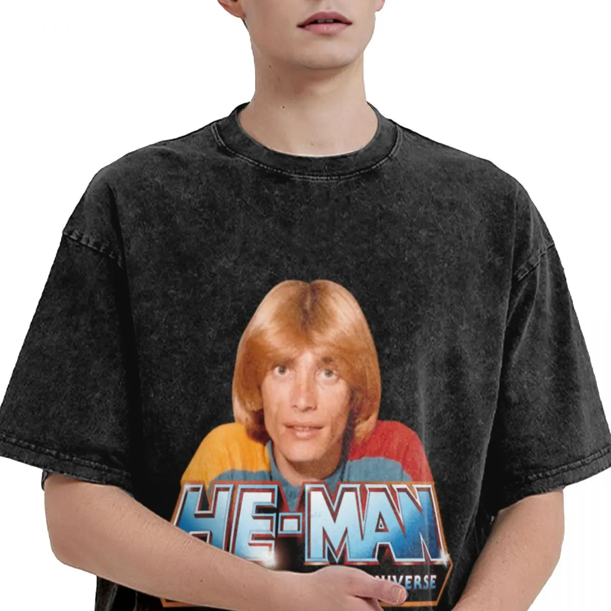 تي شيرت He D Angelo Retro Cool A Vintage كبير الحجم #2