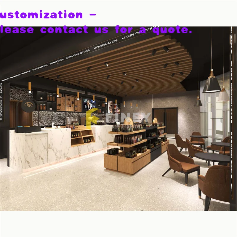 

custom.Custom Coffee Shop Bar Counter Design Modern Milk Tea Coffee Shop Outdoor Interior Layout Decoration