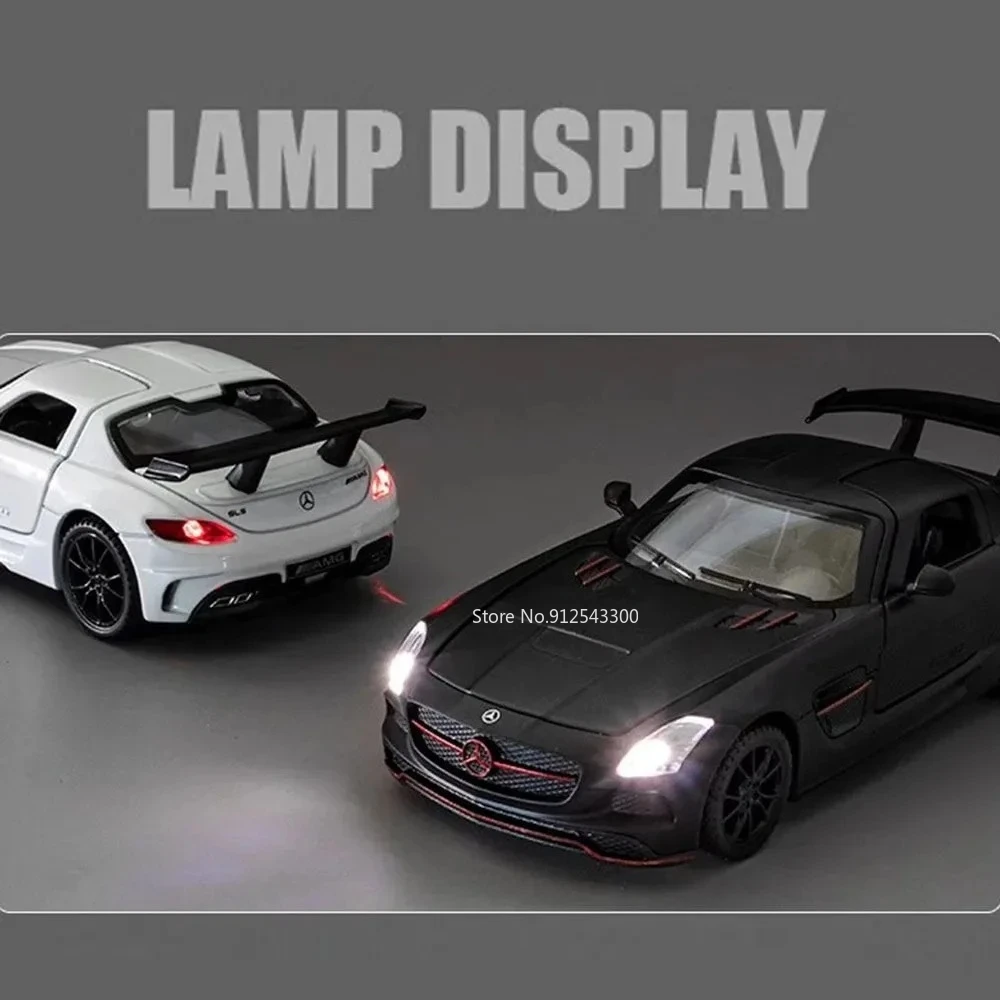 1:32 SLS E300L Alloy Car Model Toy Diecast Metal Doors Opened Sound Light Pull Back Vehicles Models Collection Gifts for Boys