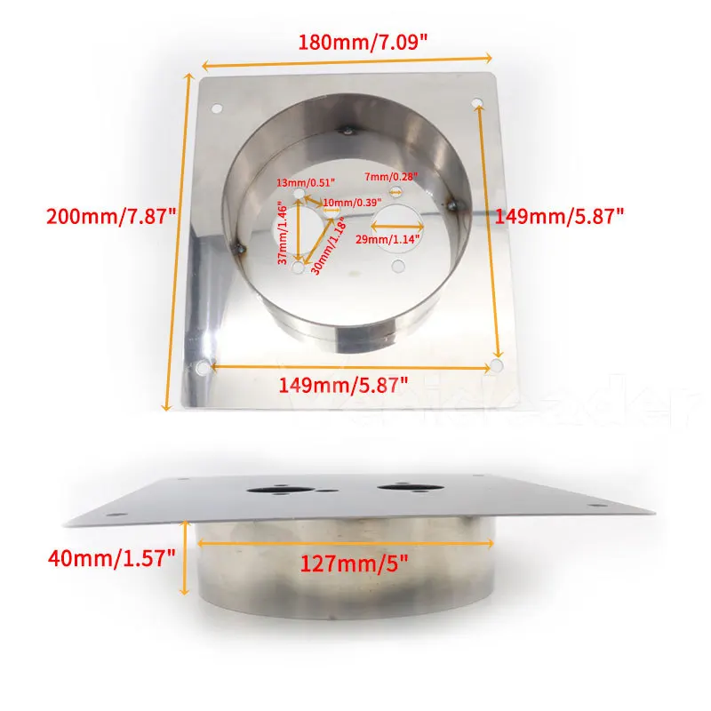 40mm 60mm Air Diesel Heater Chinese Diesel Heater Mounting Plate Stainless Steel Turret Planar Eberspacher Webasto Heaters