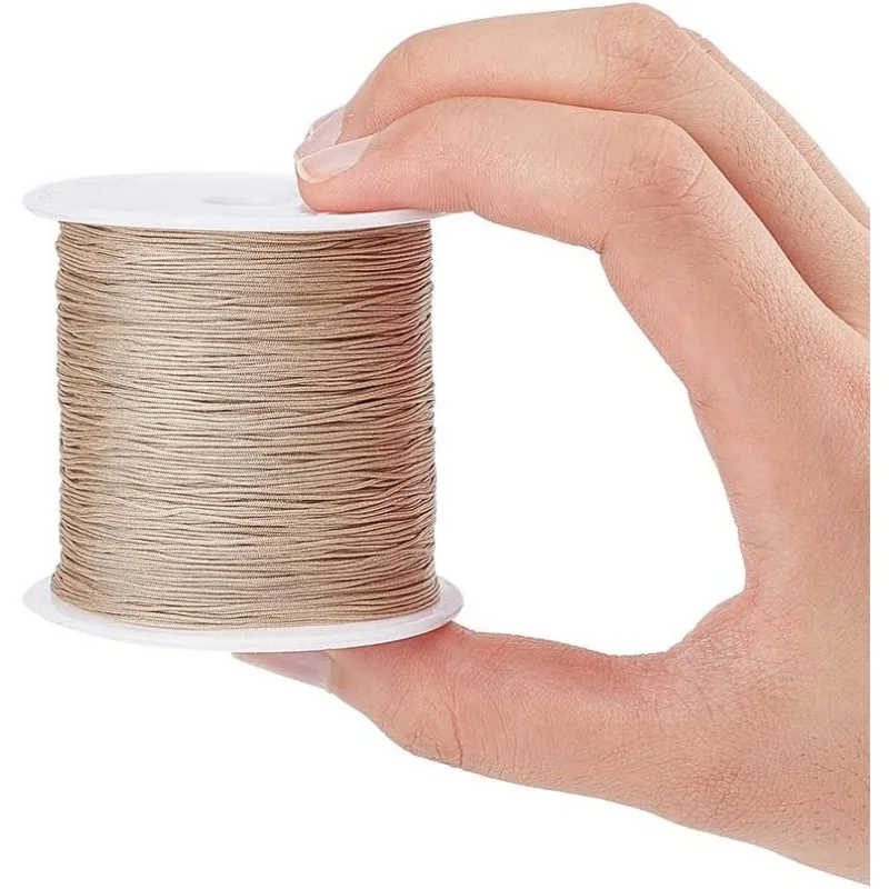 1 Roll 150 Yards 0.5mm Nylon Cord Nylon Beading String Nylon Knotting Cord for Necklace Bracelet Beading Bracelet Making