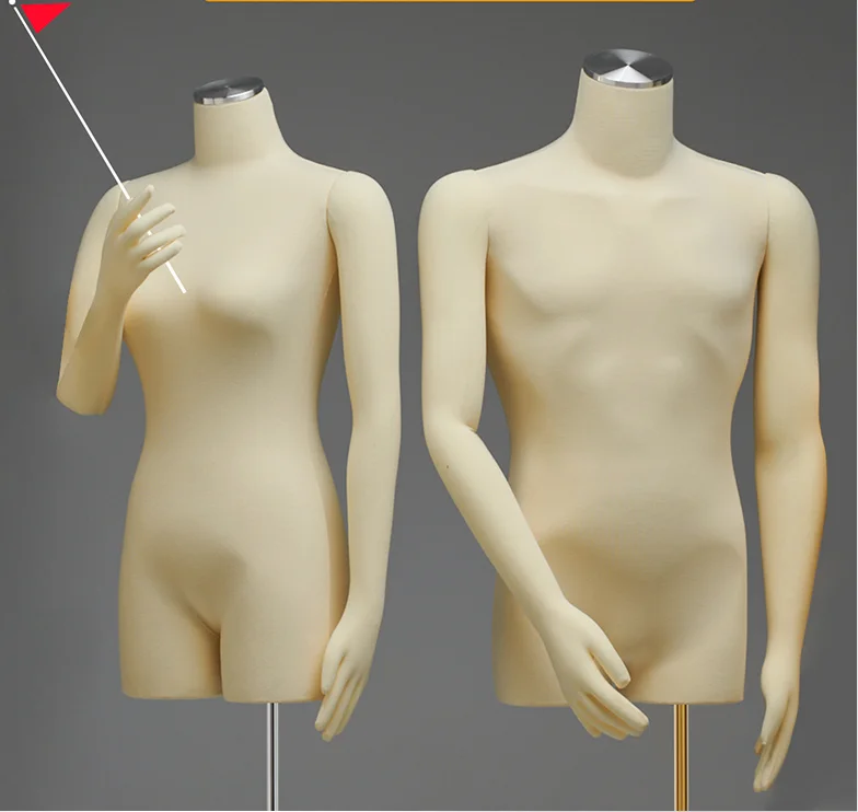 Model Display Bendable Mannequin Wedding Dress Human Underwear Half Length Soft Dummy Flexible